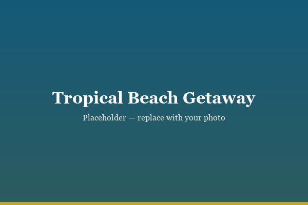 Tropical beach with palm trees